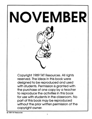 November - An Integrated Theme Unit Grades 2-3