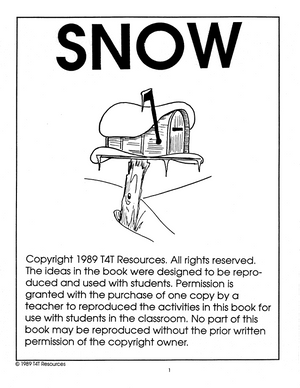 Snow - An Integrated Theme Unit Grades Jk/Sk
