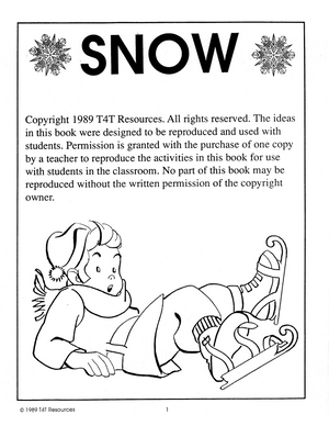 Snow - An Integrated Theme Unit Grades 2-3